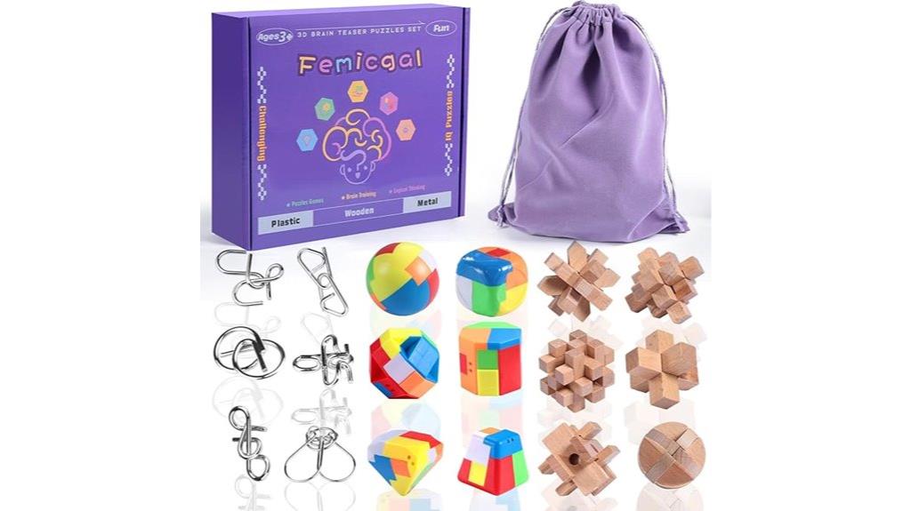 puzzle set with 18 pieces