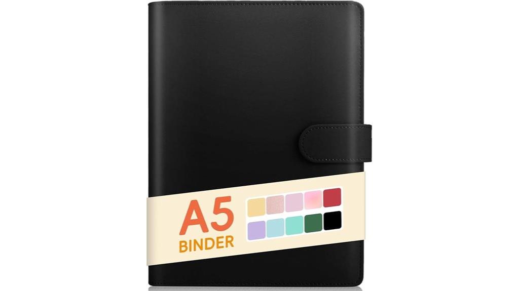 refillable 6 ring notebook
