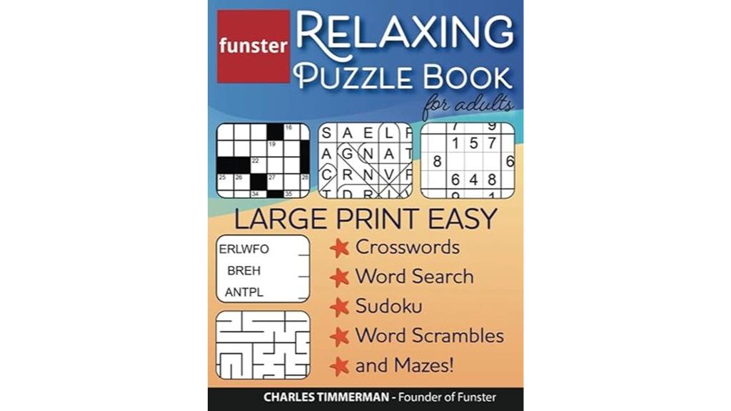 relaxing adult puzzle book