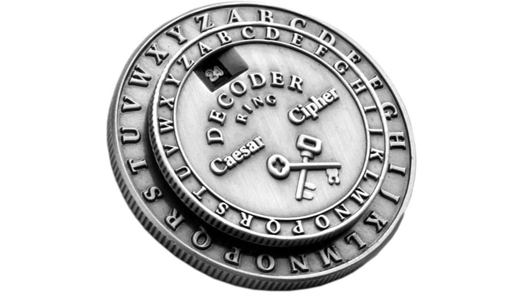 retro caesar cipher medallion