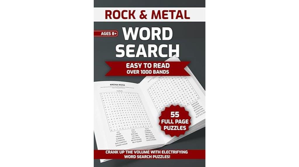 rock music puzzle book