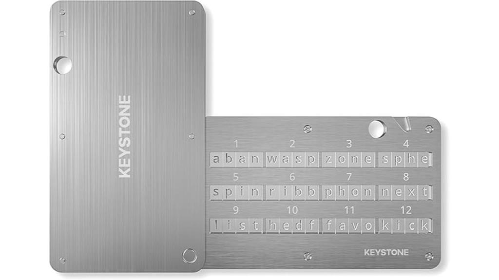 secure steel seed wallet