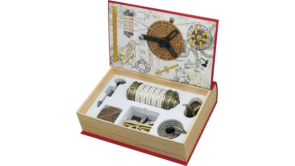 six piece metal puzzle box
