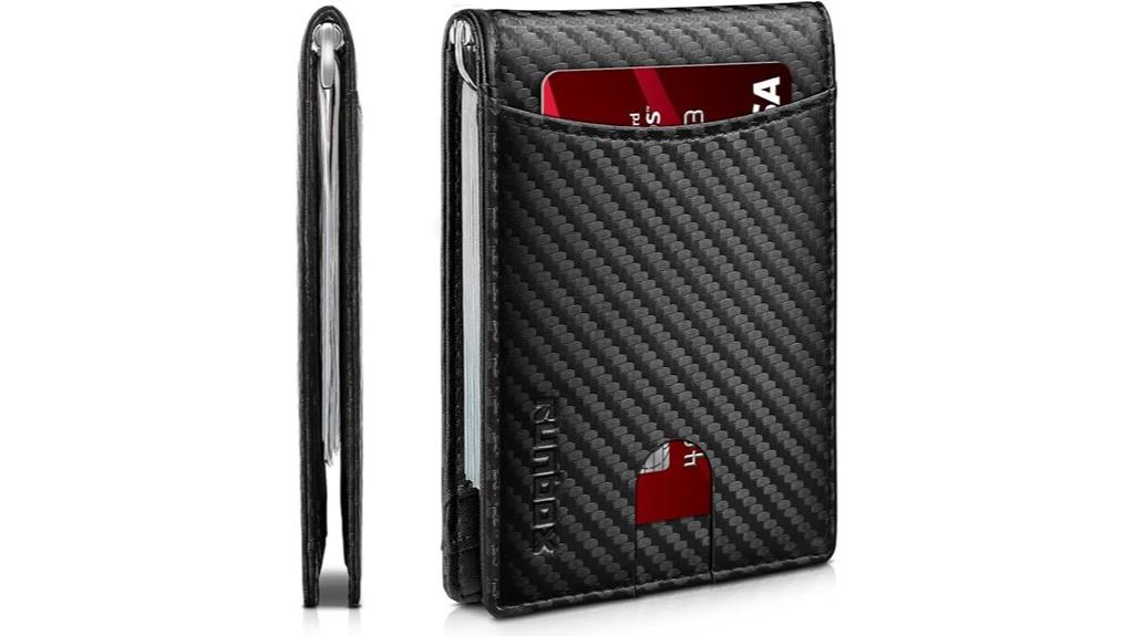 slim rfid leather wallet