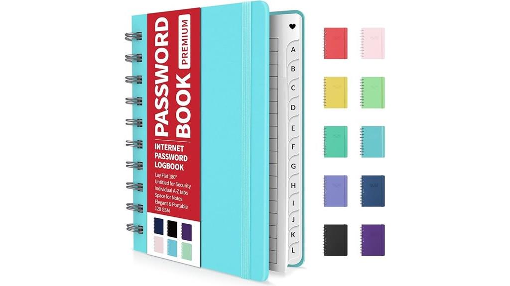 small alphabetized password organizer