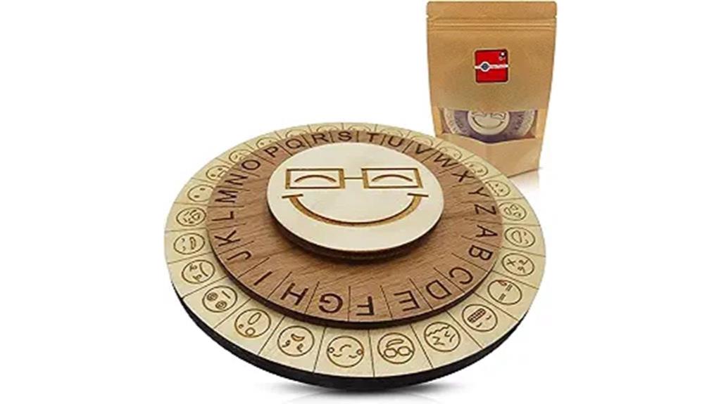 smile themed cipher wheel prop