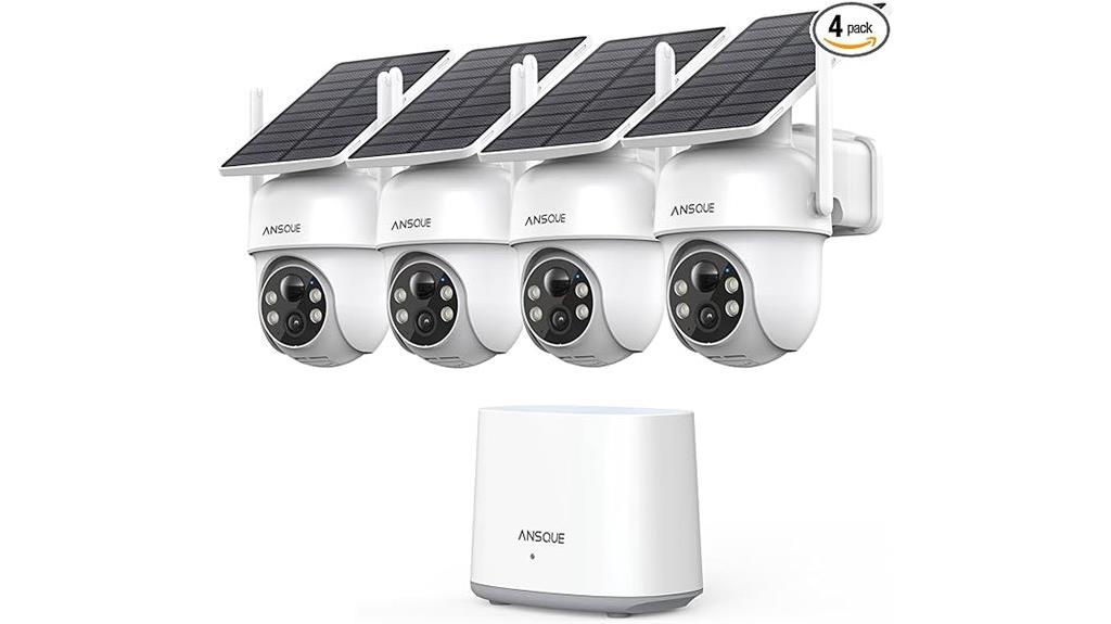 solar powered 4 camera system
