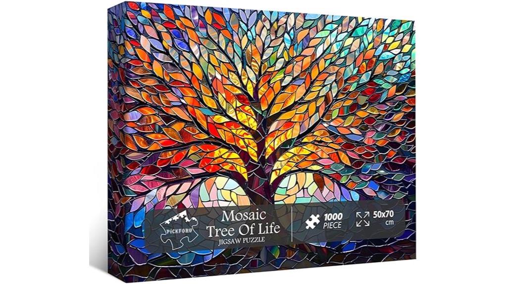 stained glass puzzle tree