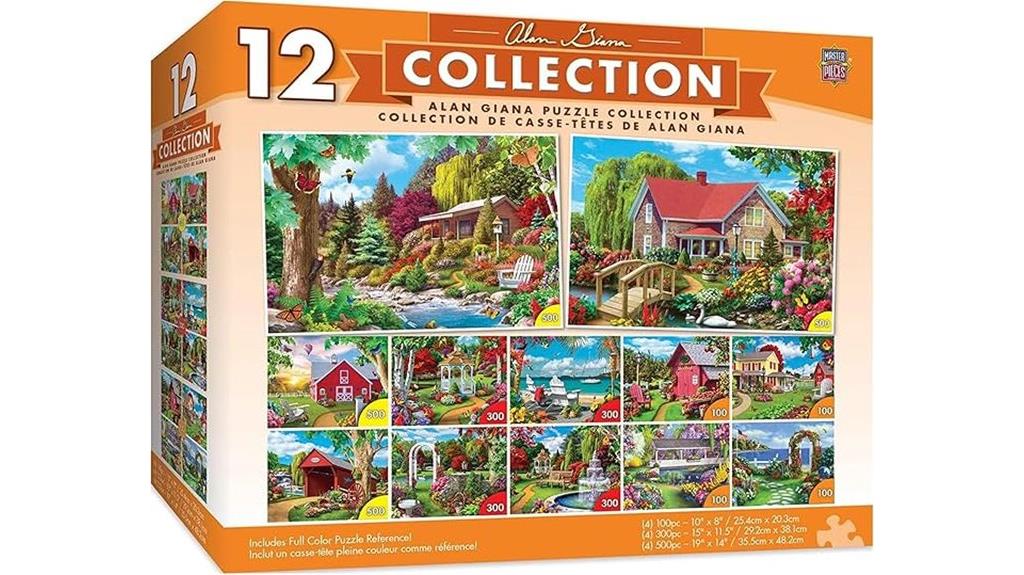 twelve puzzle piece set