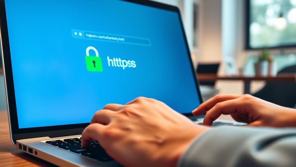 use https for secure transactions
