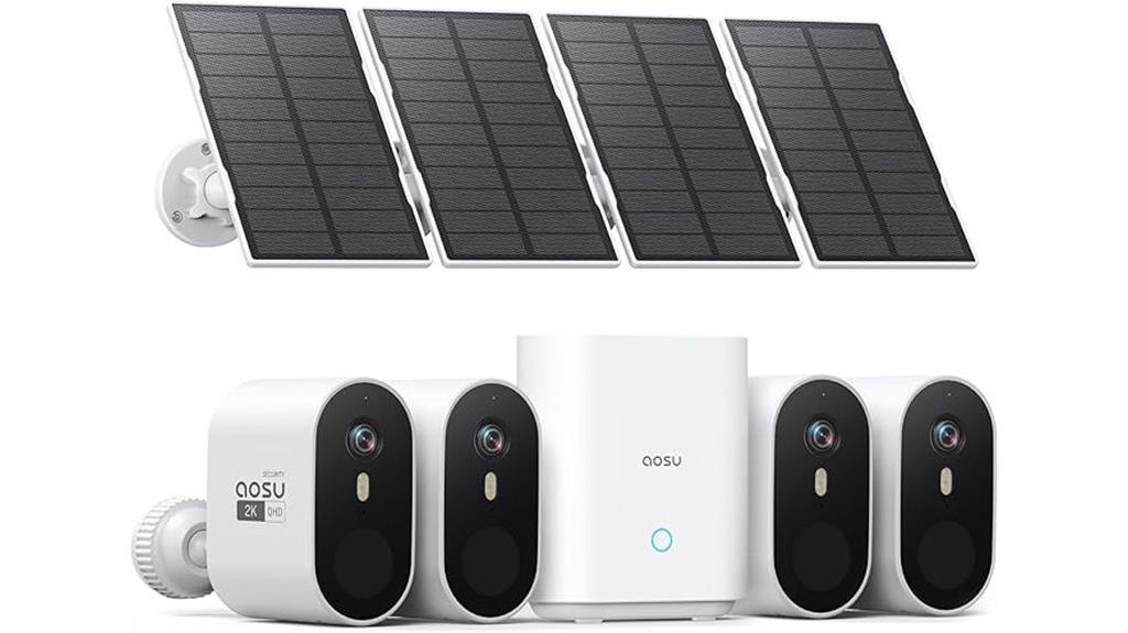 wireless 2k solar camera kit