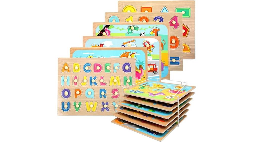 wood city toddler puzzles