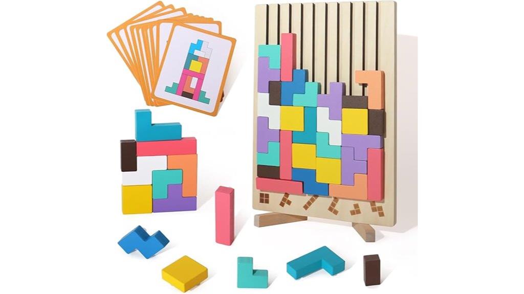 wooden 3d puzzle set