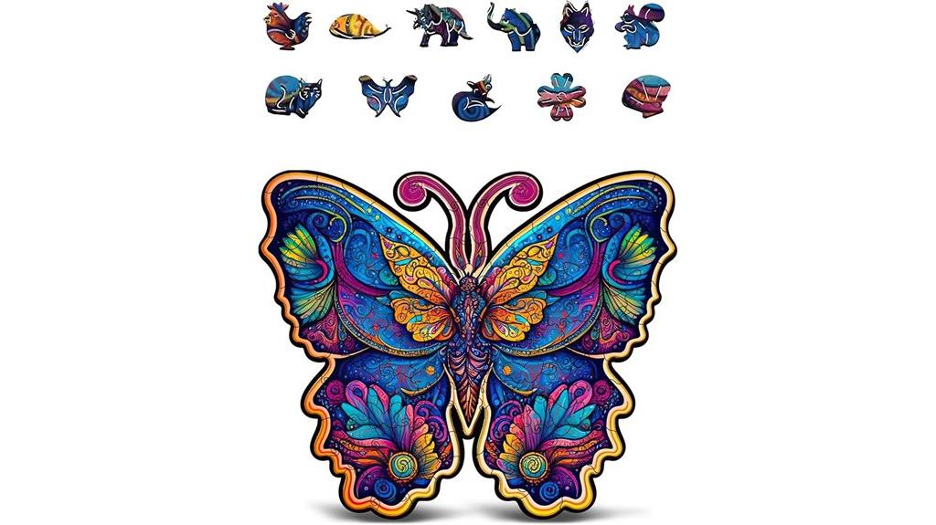 wooden butterfly puzzle adult