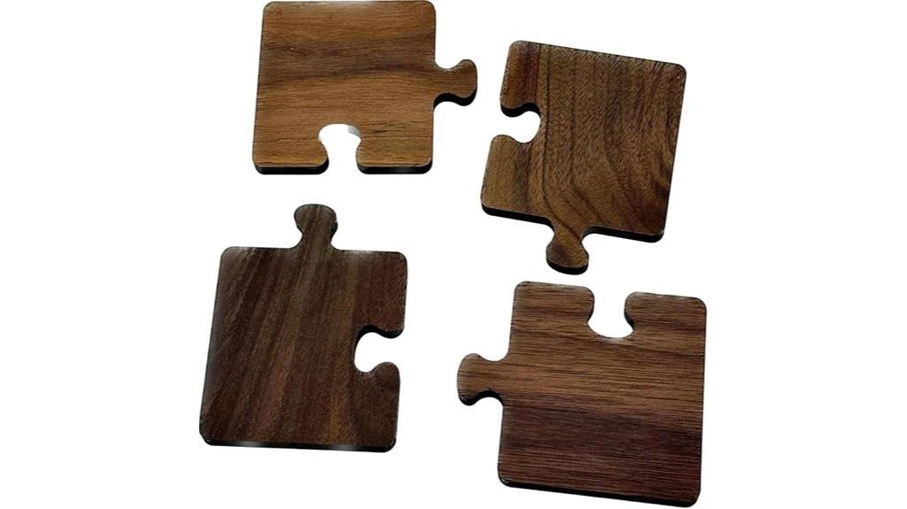 wooden coaster set