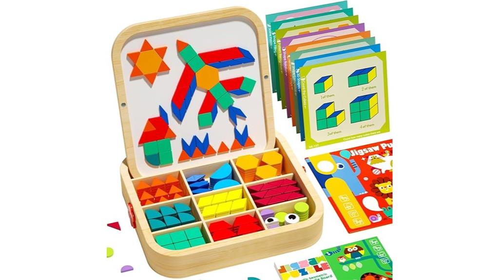 wooden magnetic block set