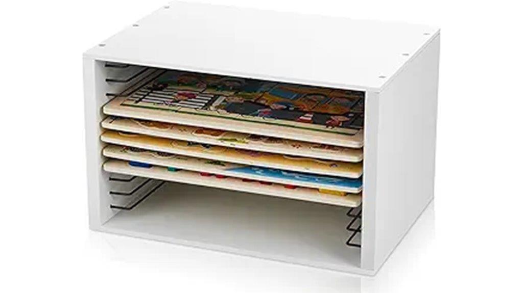 wooden puzzle storage box