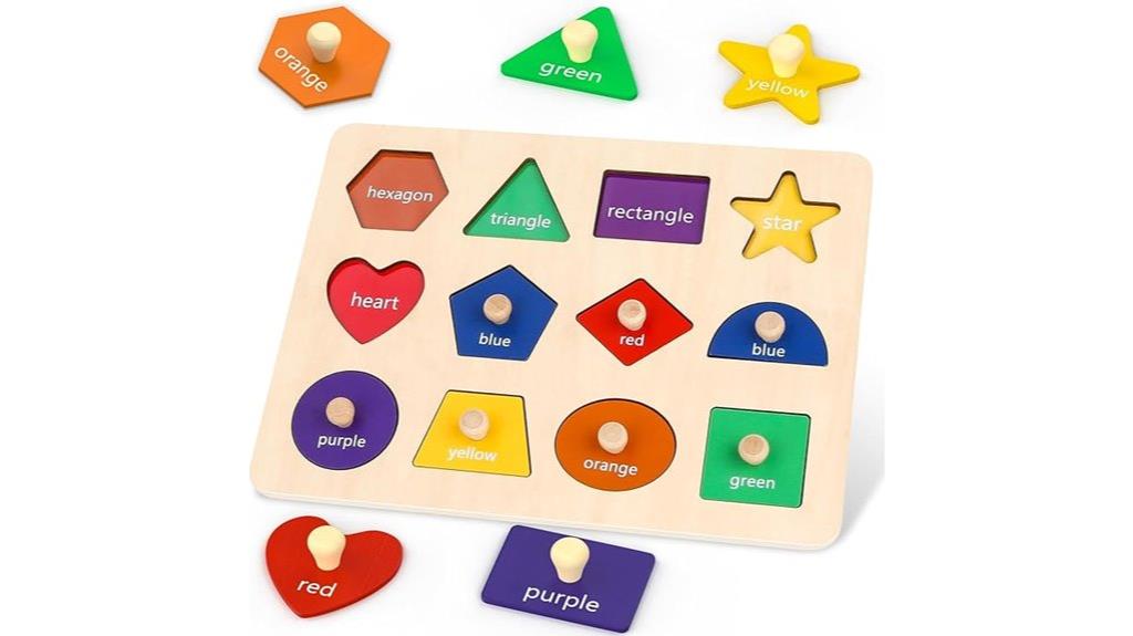 wooden toddler shape puzzles