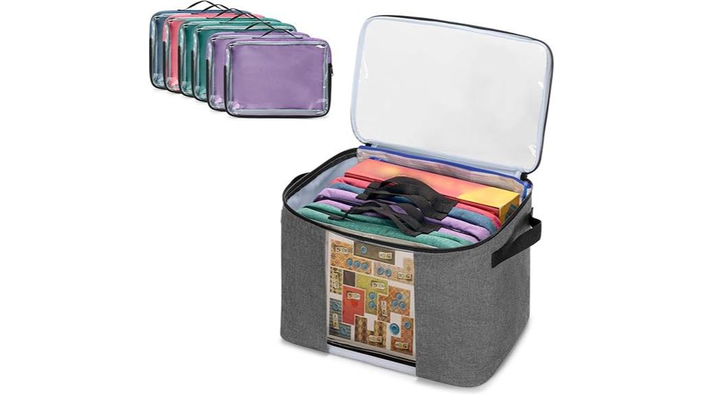 zippered board game organizer