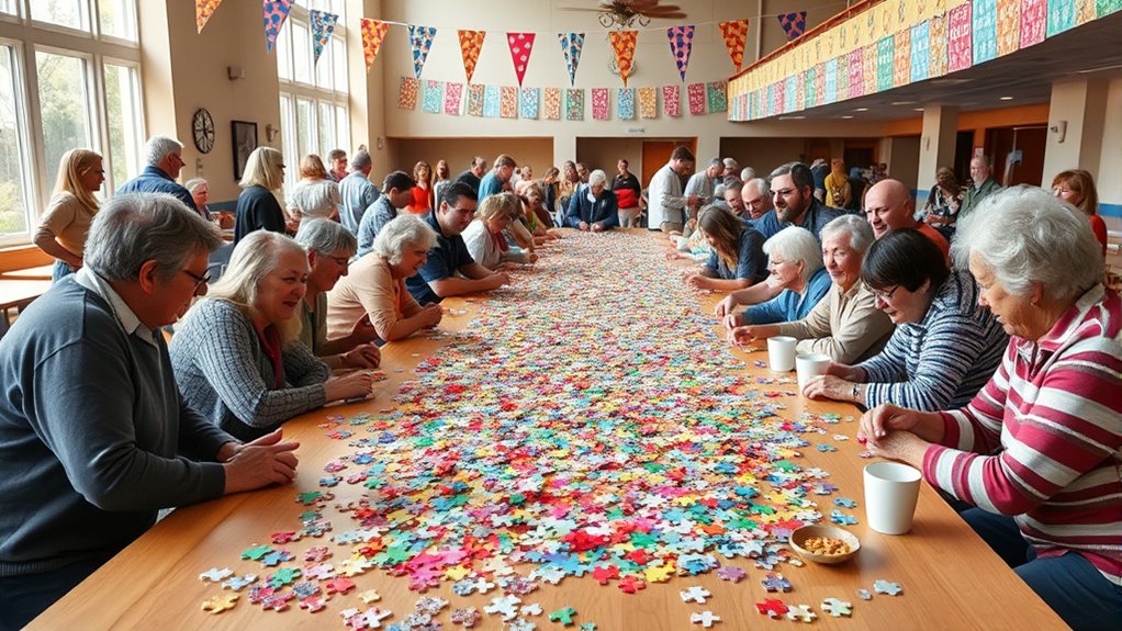 organize community puzzle event