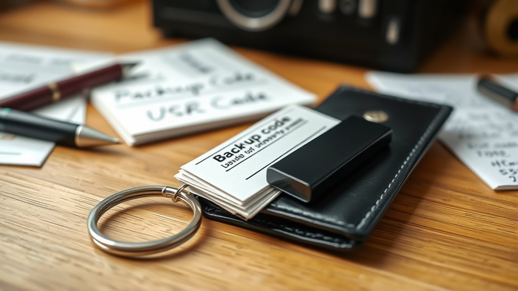 secure backup codes safely