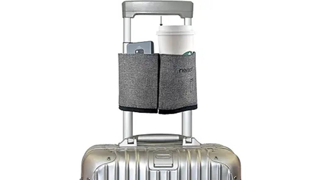 luggage handle travel cup holder