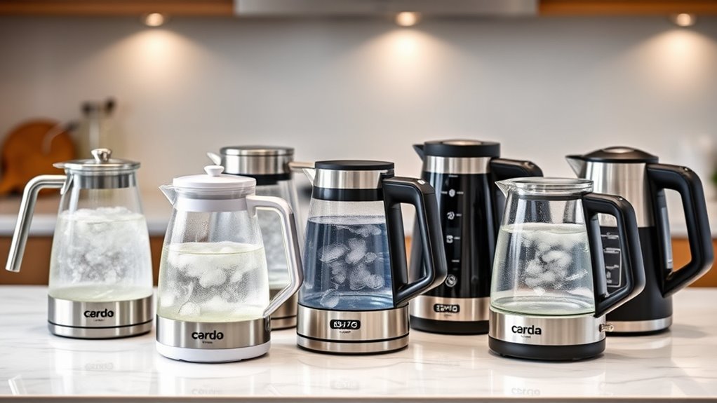 top temperature controlled electric kettles