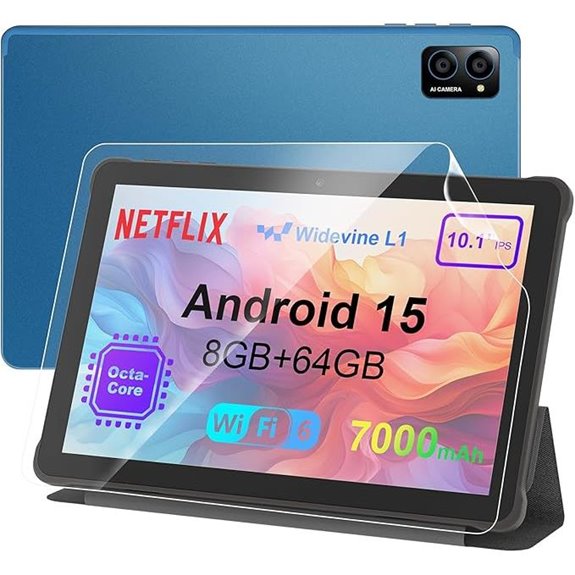 10-Inch Android Tablet with Stand Case and 8GB RAM