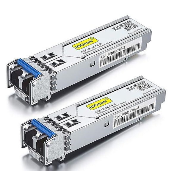 10Gtek 1.25G SFP LX Fiber Transceiver Pack of 2