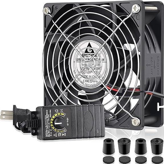 GDSTIME 120mm x 38mm Fan with Variable Speed Controller