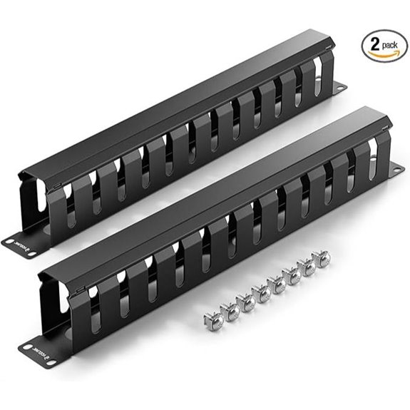VCELINK 1U 12-Slot Network Cable Management (2-Pack)