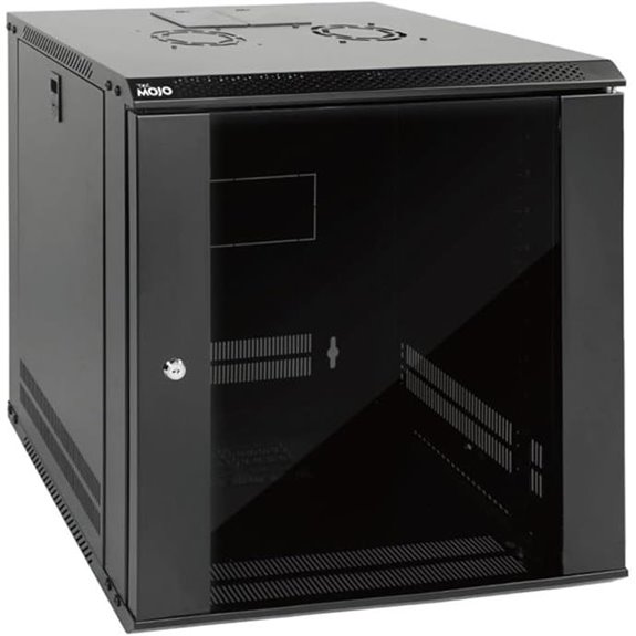 Tecmojo 12U Wall Mount Server Cabinet with Glass Door