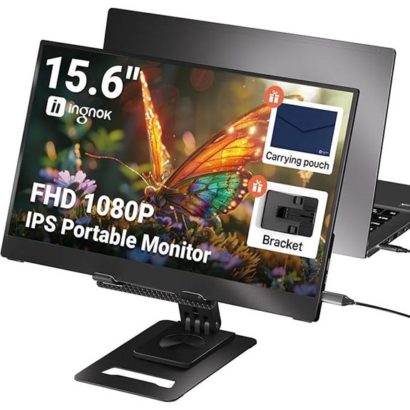 Ingnok 15.6 FHD Portable Monitor with Stand