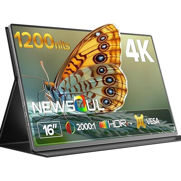 Newsoul 16 4K Portable Monitor with HDMI & USB-C