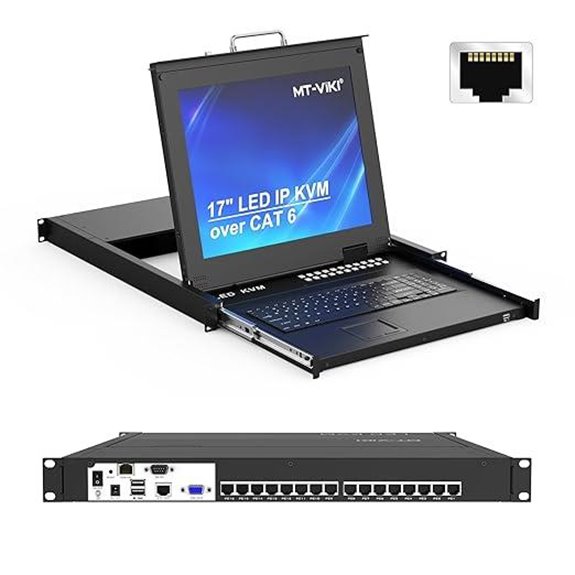 MT-VIKI 16-Port CAT6 KVM Over IP with LCD