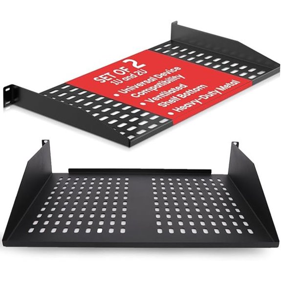 Pyle 19-Inch Ventilated Server Rack Shelves