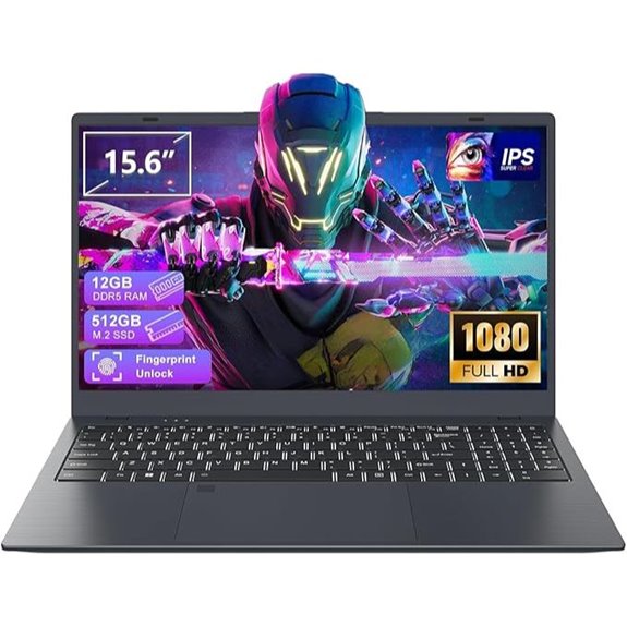 Laptop 2025 with 12GB RAM 512GB SSD FHD Display