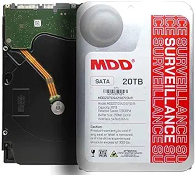 MDD 20TB 7200RPM SATA Surveillance Hard Drive