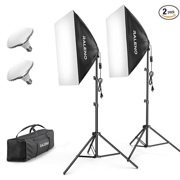 RALENO 20x28-Inch Softbox Photography Lighting Kit