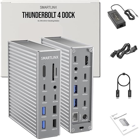 Thunderbolt 4 Dock 21-Ports for MacBook & Windows