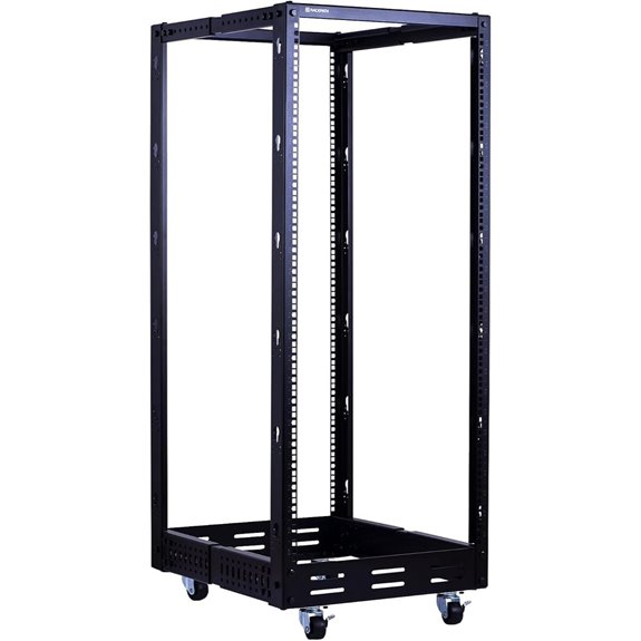 RackPath 25U Open Frame Server Rack with Casters