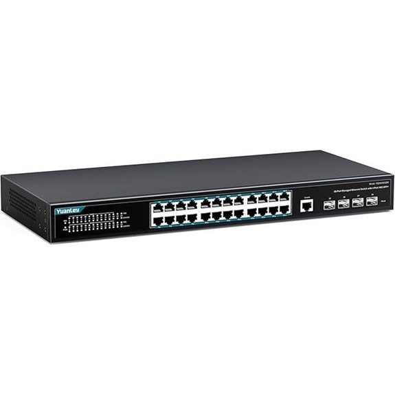 YuanLey 28-Port Gigabit Managed Switch with SFP