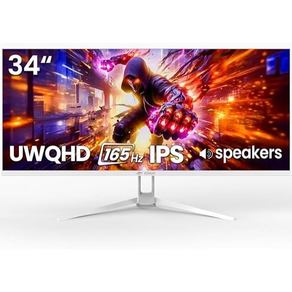 CRUA 34 WQHD IPS Gaming Monitor with Speakers