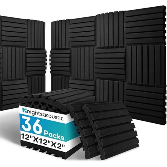 36-Pack Soundproof Foam Panels for Walls
