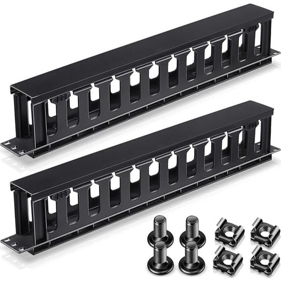 Leinuosen 4-Piece 1U Rack Cable Management Clips