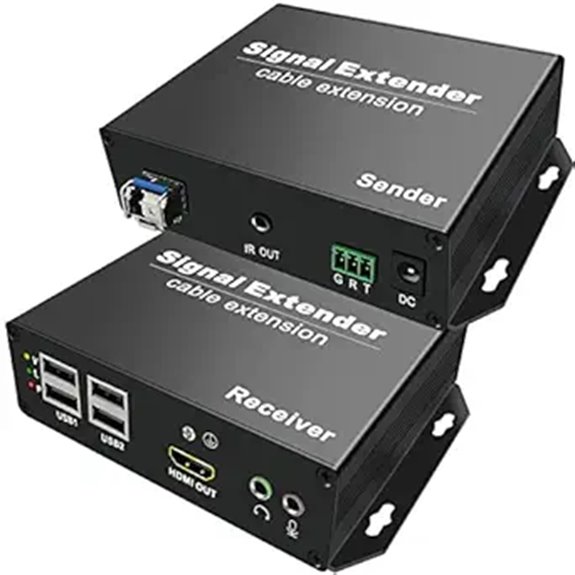4K Fiber Optic KVM Extender with 4 Ports