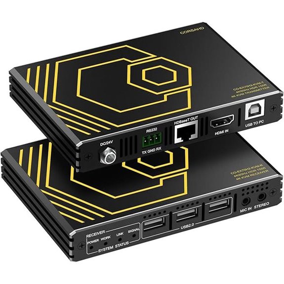 4K HDMI KVM Extender with USB Audio RS232 POE