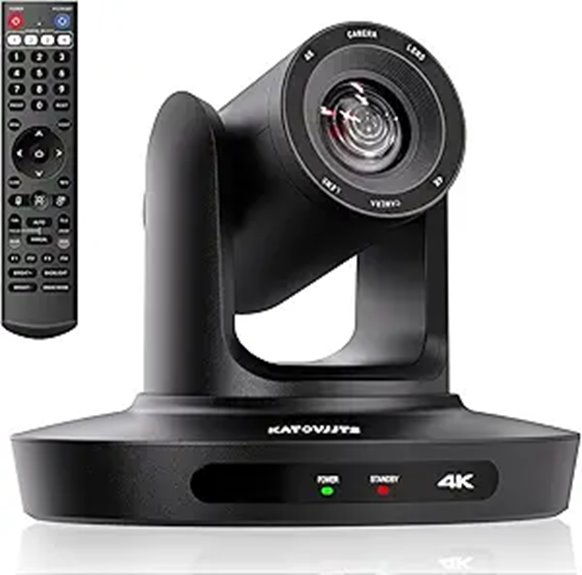 4K PTZ Camera with 10X Zoom for Live Streaming