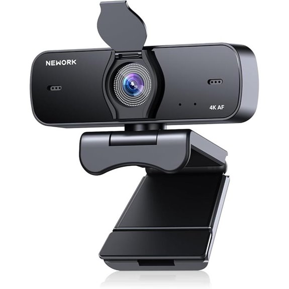 4K Webcam with Noise Reduction Mics and Privacy Cover