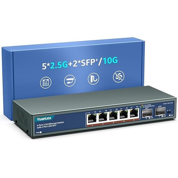 7-Port 2.5G Ethernet Switch with SFP and VLAN